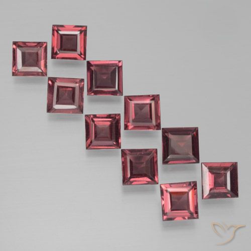 3.82ctw Naturale Rosso scuro Granato Piropo, Quadrato, VS