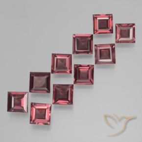 Gemme di Granato Piropo Rosso scuro naturale da 3.82 ct, Quadrato, VS