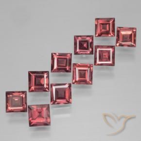 Gemme di Granato Piropo Rosso scuro naturale da 4.62 ct, Quadrato, VS