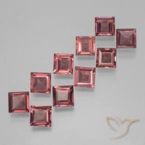 Gemme di Granato Piropo Vino Rosso Profondo naturale da 3.83 ct, Quadrato, VS