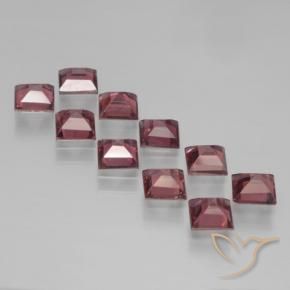 Gemme di Granato Piropo Rosso medio-scuro naturale da 4.42 ct, Quadrato, VS