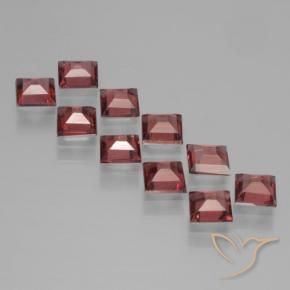 Gemme di Granato Piropo Rosso scarlatto profondo naturale da 3.76 ct, Quadrato, VS
