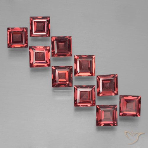 4.18ctw Naturale Rosso scuro Granato Piropo, Quadrato, VS