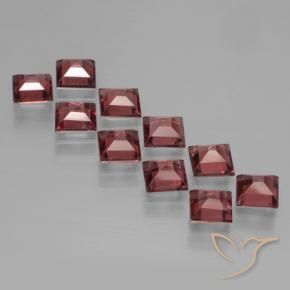 Gemme di Granato Piropo Rosso scuro naturale da 4.18 ct, Quadrato, VS