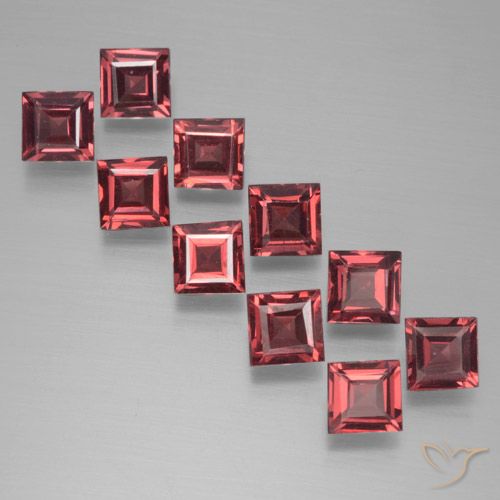 4.27ctw Naturale Rosso cremisi Granato Piropo, Quadrato, VS