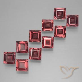 Gemme di Granato Piropo Rosso cremisi naturale da 4.27 ct, Quadrato, VS