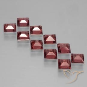 Gemme di Granato Piropo Rosso cremisi naturale da 4.27 ct, Quadrato, VS
