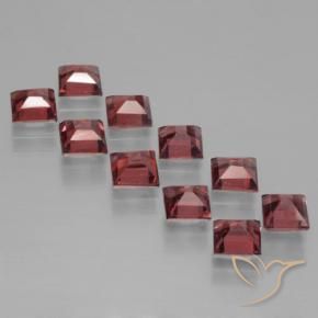 Gemme di Granato Piropo Rosso scuro naturale da 4.38 ct, Quadrato, VS