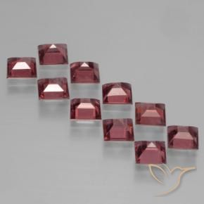 Gemme di Granato Piropo Rosso scuro naturale da 4.26 ct, Quadrato, VS