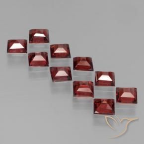 Gemme di Granato Piropo Rosso scuro naturale da 3.92 ct, Quadrato, VS