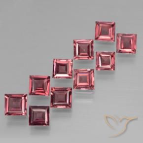 Gemme di Granato Piropo Rosso scuro naturale da 3.37 ct, Quadrato, VS