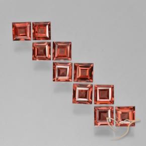 Gemme di Granato Piropo Rosso scarlatto naturale da 4.00 ct, Quadrato, VS