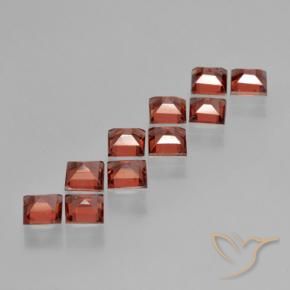 Gemme di Granato Piropo Rosso scarlatto naturale da 4.00 ct, Quadrato, VS