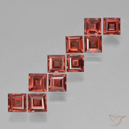 4.62ctw Naturale Rosso medio Granato Piropo, Quadrato, VS