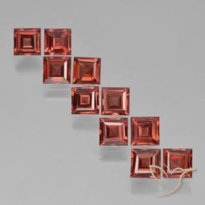 Gemme di Granato Piropo Rosso medio naturale da 4.62 ct, Quadrato, VS