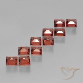 Gemme di Granato Piropo Rosso medio naturale da 4.62 ct, Quadrato, VS