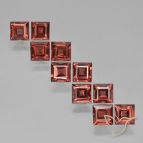 Gemme di Granato Piropo Rosso medio naturale da 4.78 ct, Quadrato, VS