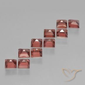 Gemme di Granato Piropo Rosso medio naturale da 4.78 ct, Quadrato, VS