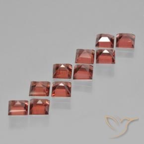 Gemme di Granato Piropo Rosso mattone naturale da 4.71 ct, Quadrato, VS