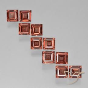Gemme di Granato Piropo Rosso medio naturale da 4.17 ct, Quadrato, VS