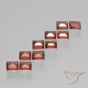 Gemme di Granato Piropo Rosso medio naturale da 4.17 ct, Quadrato, VS