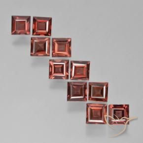 Gemme di Granato Piropo Rosso medio naturale da 4.28 ct, Quadrato, VS
