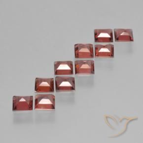 Gemme di Granato Piropo Rosso medio naturale da 4.28 ct, Quadrato, VS