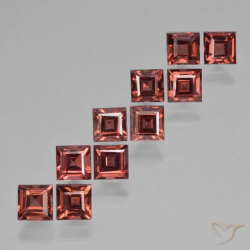4.94ctw Naturale Rosso scarlatto Granato Piropo, Quadrato, VS