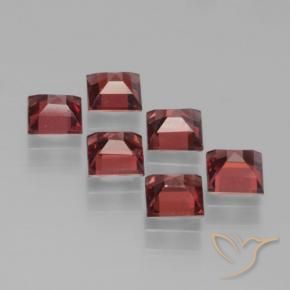 Gemme di Granato Piropo Rosso scarlatto naturale da 2.71 ct, Quadrato, VS