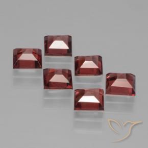 Gemme di Granato Piropo Rosso scuro naturale da 2.71 ct, Quadrato, VS