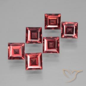 Gemme di Granato Piropo Rosso scuro naturale da 2.66 ct, Quadrato, VS