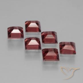 Gemme di Granato Piropo Rosso scuro naturale da 2.66 ct, Quadrato, VS
