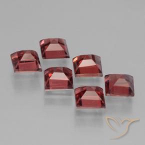 Gemme di Granato Piropo Rosso scarlatto profondo naturale da 2.87 ct, Quadrato, VS