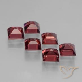 Gemme di Granato Piropo Vino Rosso Profondo naturale da 2.93 ct, Quadrato, VS
