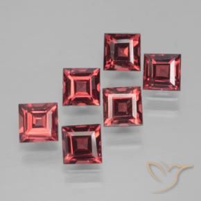 Gemme di Granato Piropo Rosso scuro naturale da 2.74 ct, Quadrato, VS