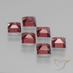 Gemme di Granato Piropo Rosso scuro naturale da 2.74 ct, Quadrato, VS