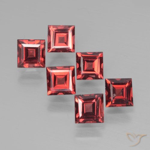 2.49ctw Naturale Rosso scuro Granato Piropo, Quadrato, VS