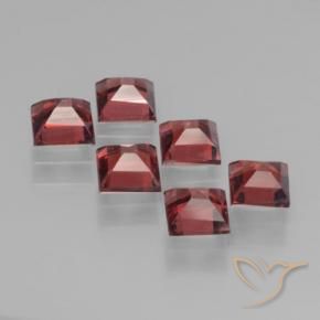 Gemme di Granato Piropo Rosso scuro naturale da 2.49 ct, Quadrato, VS