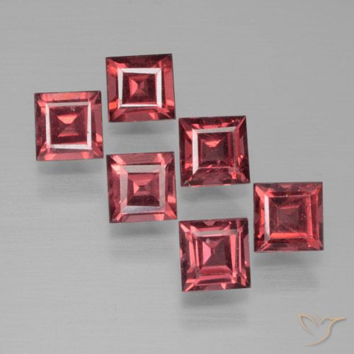 2.67ctw Naturale Rosso medio Granato Piropo, Quadrato, VS