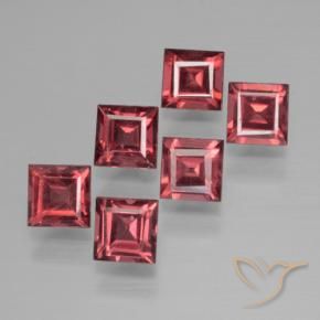 Gemme di Granato Piropo Rosso medio naturale da 2.67 ct, Quadrato, VS