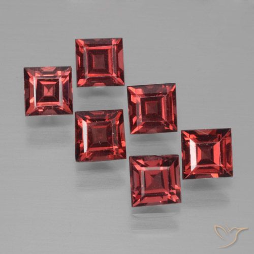 2.80ctw Naturale Rosso scarlatto profondo Granato Piropo, Quadrato, VS