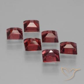 Gemme di Granato Piropo Rosso scarlatto profondo naturale da 2.80 ct, Quadrato, VS