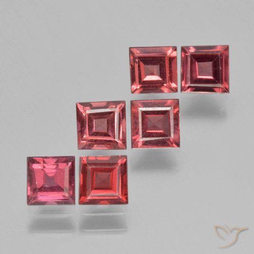 2.41ctw Naturale Rosso medio Granato Piropo, Quadrato, VS
