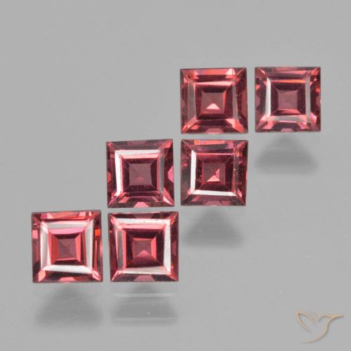 2.54ctw Naturale Rosso scuro Granato Piropo, Quadrato, VS