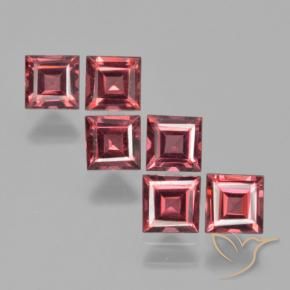 Gemme di Granato Piropo Rosso scuro naturale da 2.54 ct, Quadrato, VS