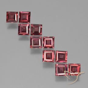 Gemme di Granato Piropo Rosso scuro naturale da 3.80 ct, Quadrato, VS