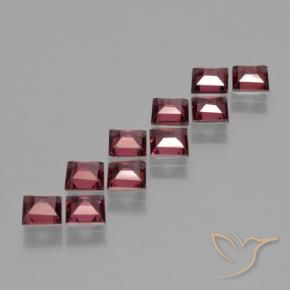 Gemme di Granato Piropo Rosso scuro naturale da 3.80 ct, Quadrato, VS