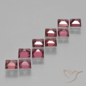 Gemme di Granato Piropo Rosso scuro naturale da 3.71 ct, Quadrato, VS