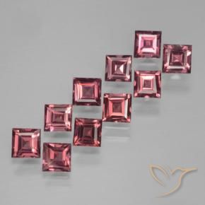 Gemme di Granato Piropo Rosso medio naturale da 4.00 ct, Quadrato, VS