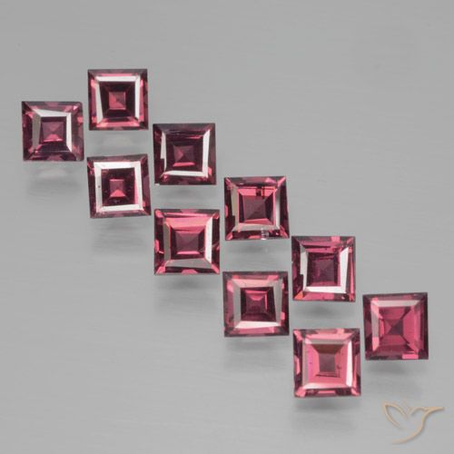 4.30ctw Naturale Rosso scuro Granato Piropo, Quadrato, VS